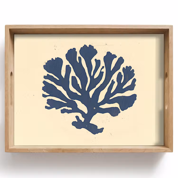 Bandeja - Azul coral - Ramas - Beige — 1