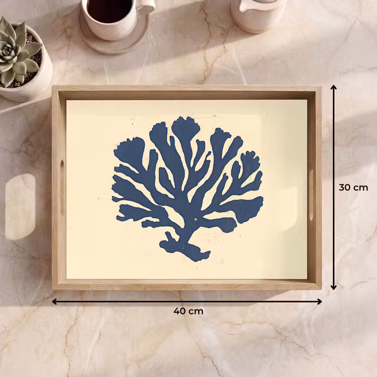 Bandeja - Azul coral - Ramas - Beige — 7