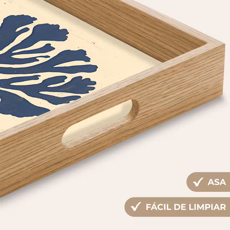 Bandeja - Azul coral - Ramas - Beige — 8