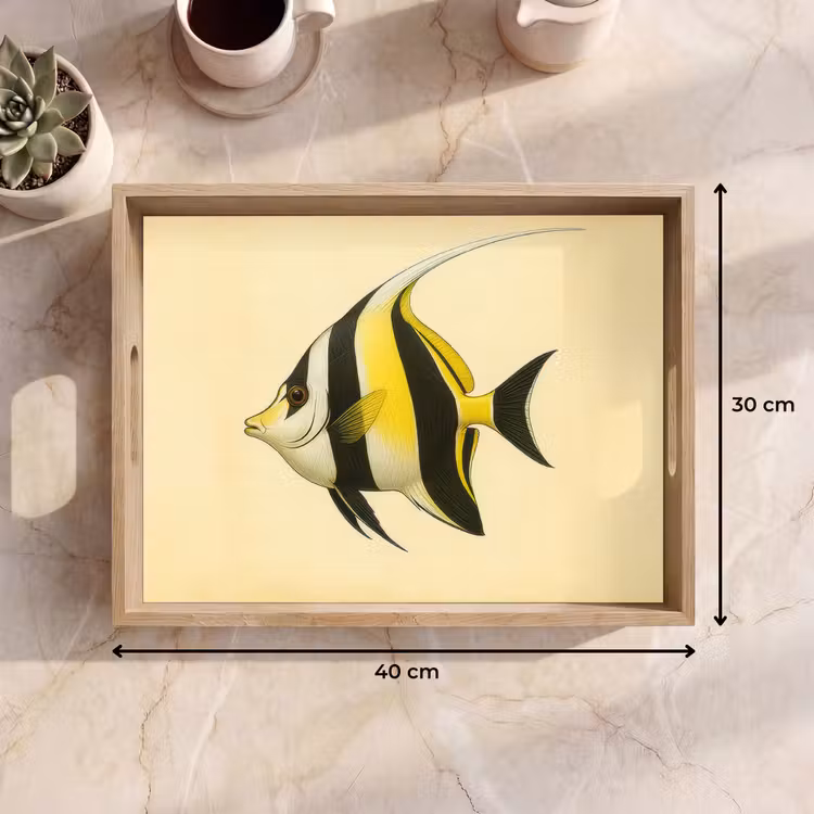 Bandeja - Pez - Ornamental - Aleta dorsal - Amarillo — 7