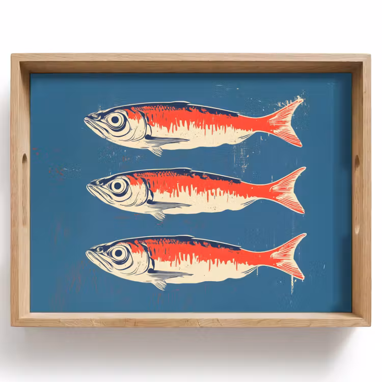 Bandeja - Piscis - Rojo - Azul — 1