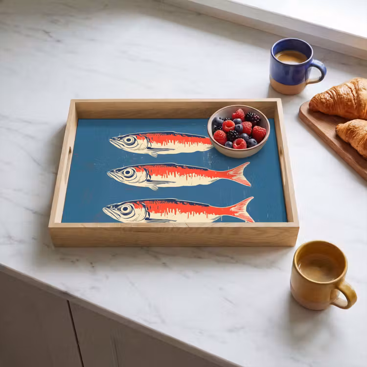 Bandeja - Piscis - Rojo - Azul — 3