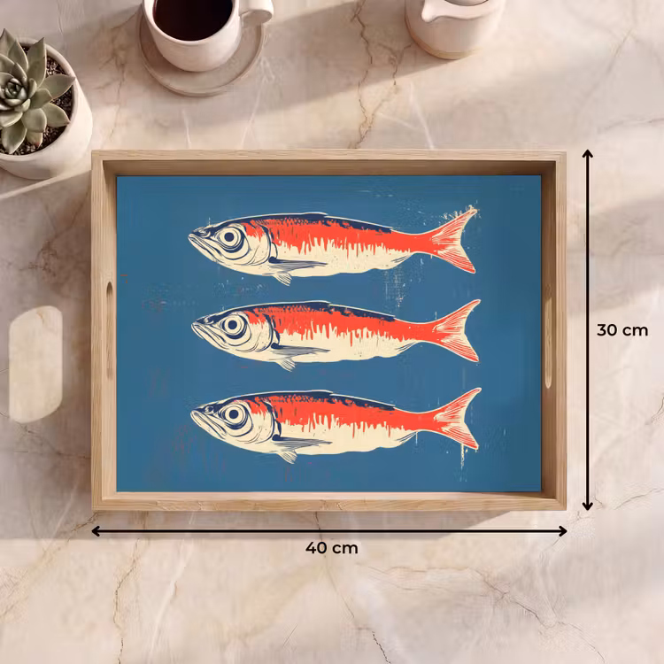 Bandeja - Piscis - Rojo - Azul — 7