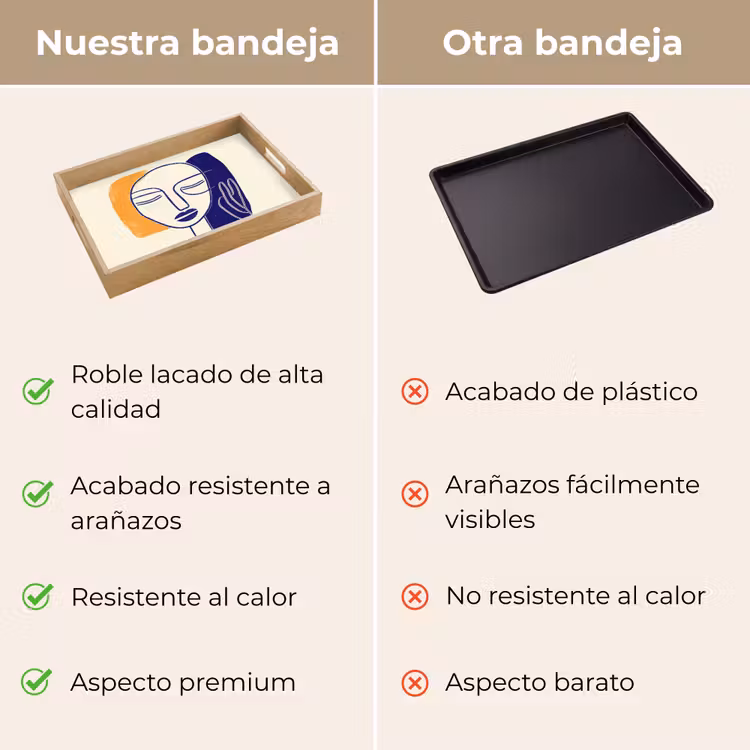 Bandeja - Minimalista - Cara - Mano - Naranja - Azul — 9