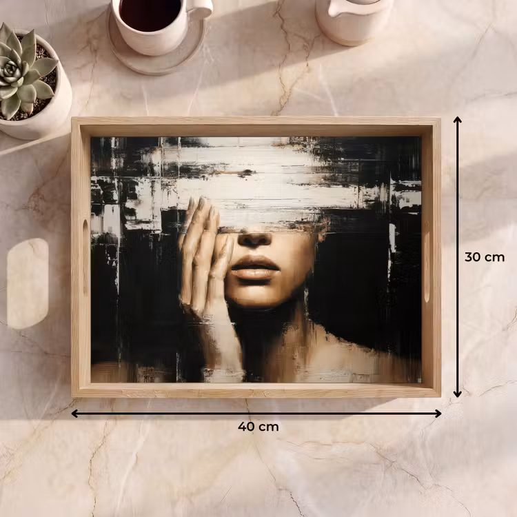 Bandeja - Mano - Cara - Rayas - Abstracto — 7