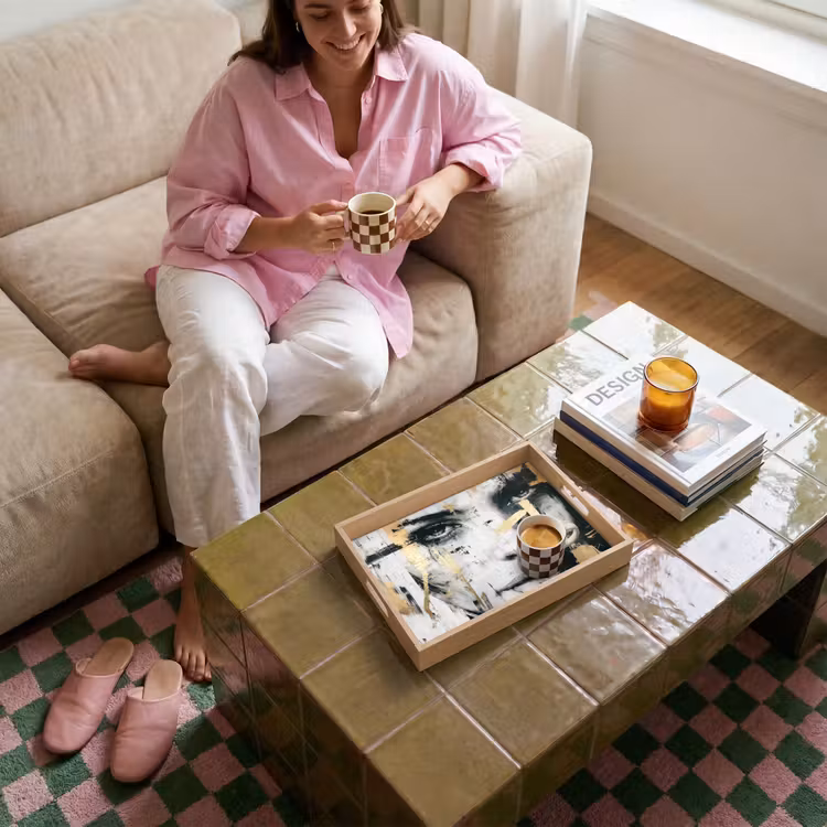 Bandeja - Retrato - Mujer - Pinceladas - Oro — 4