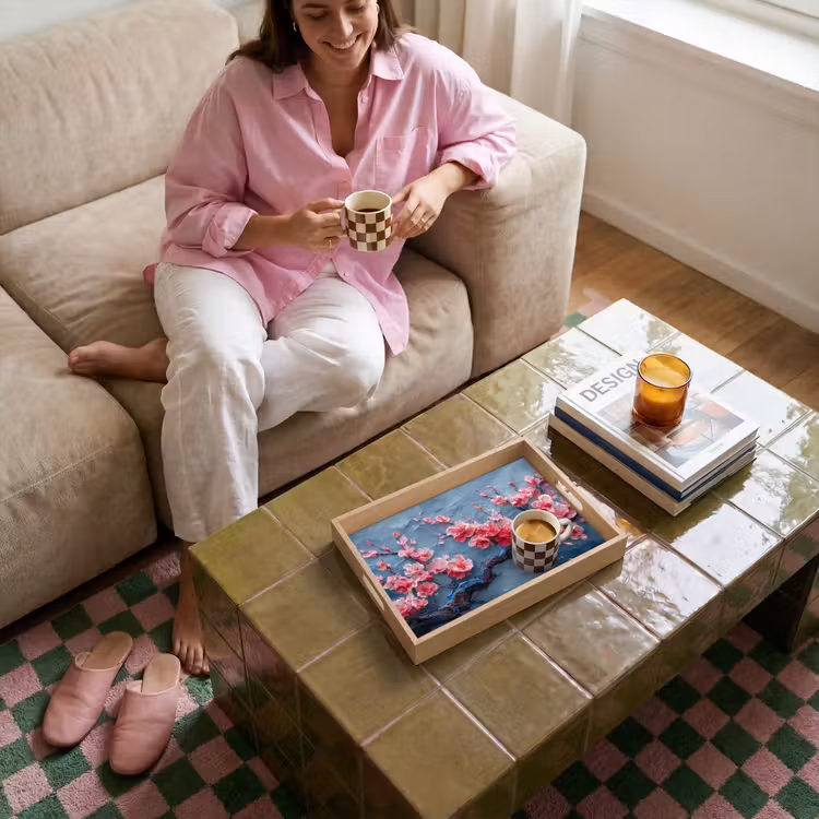 Bandeja - Flor - Flor - Rosa - Rama — 4