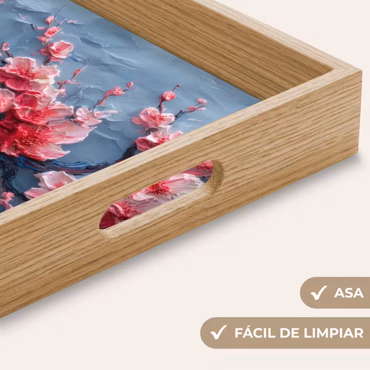 Bandeja - Flor - Flor - Rosa - Rama — 8