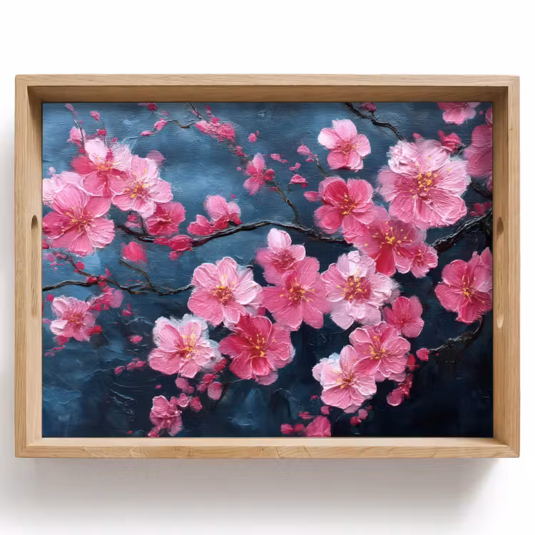 Bandeja - Flor - Flores - Rosa - Abstracto — 1