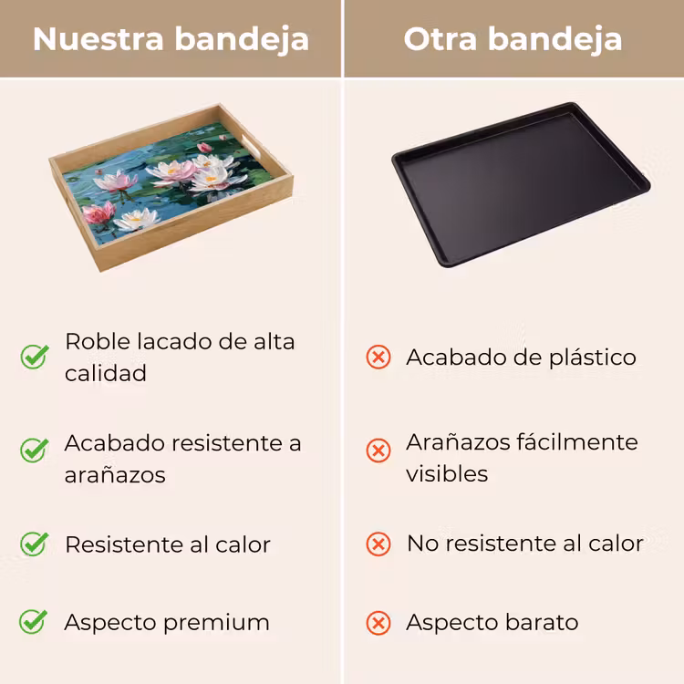 Bandeja - Nenúfares - Flores - Rosa - Agua — 9