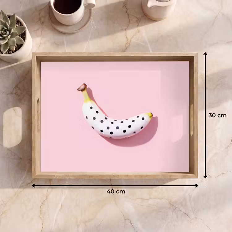 Bandeja - Banana - Lunares - rosa — 7