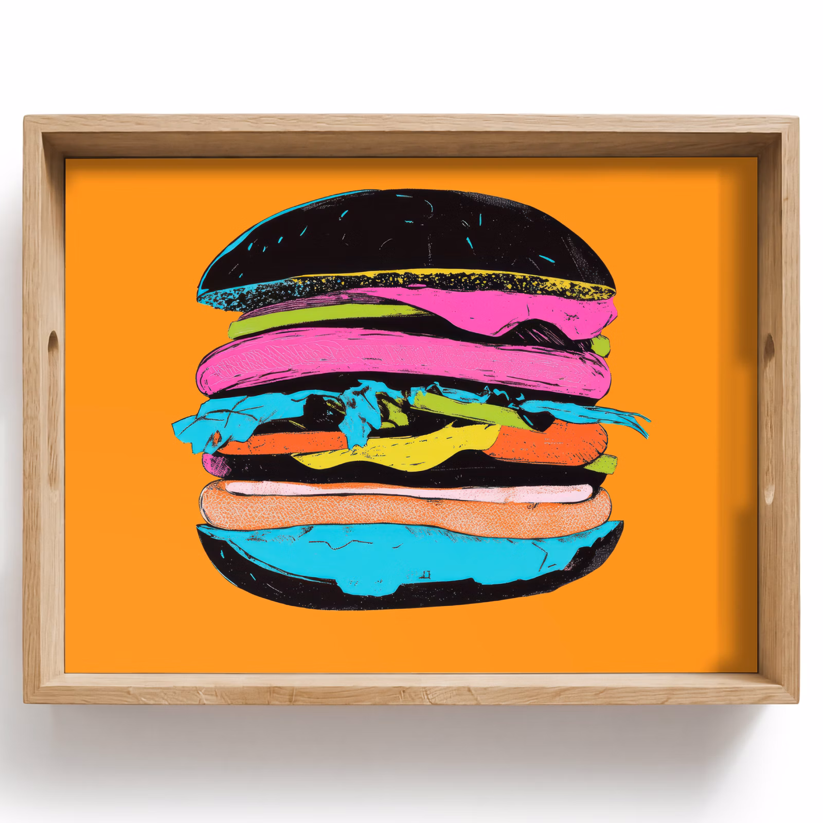 Bandeja - Hamburguesa - Colorida - Juguetona — 1