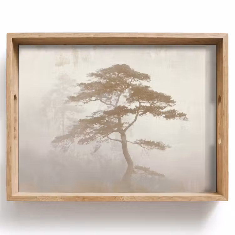 Bandeja - Árbol - Estilo oriental - Paisaje — 1