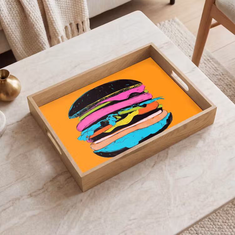 Bandeja - Hamburguesa - Colorida - Juguetona — 2