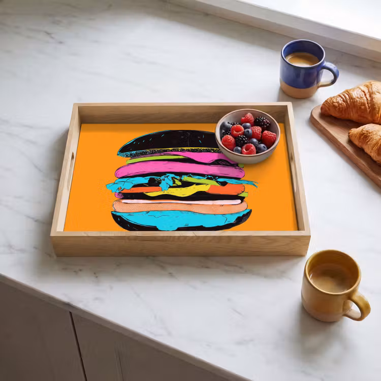 Bandeja - Hamburguesa - Colorida - Juguetona — 3