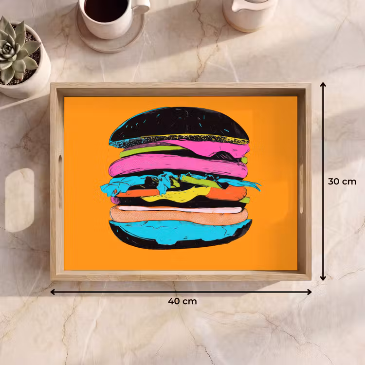 Bandeja - Hamburguesa - Colorida - Juguetona — 7