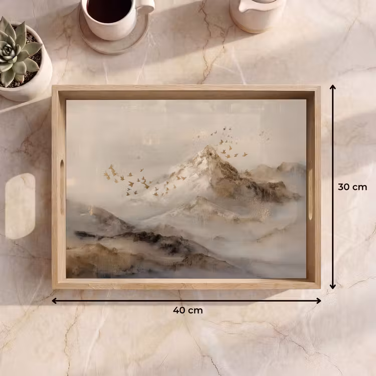 Bandeja - Paisaje de montaña - Niebla - Pinceladas — 7