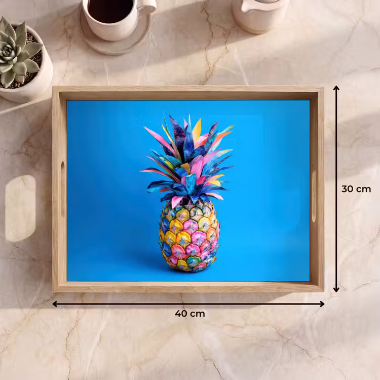 Bandeja - Piña - Azul - Tropical - Alegre — 7