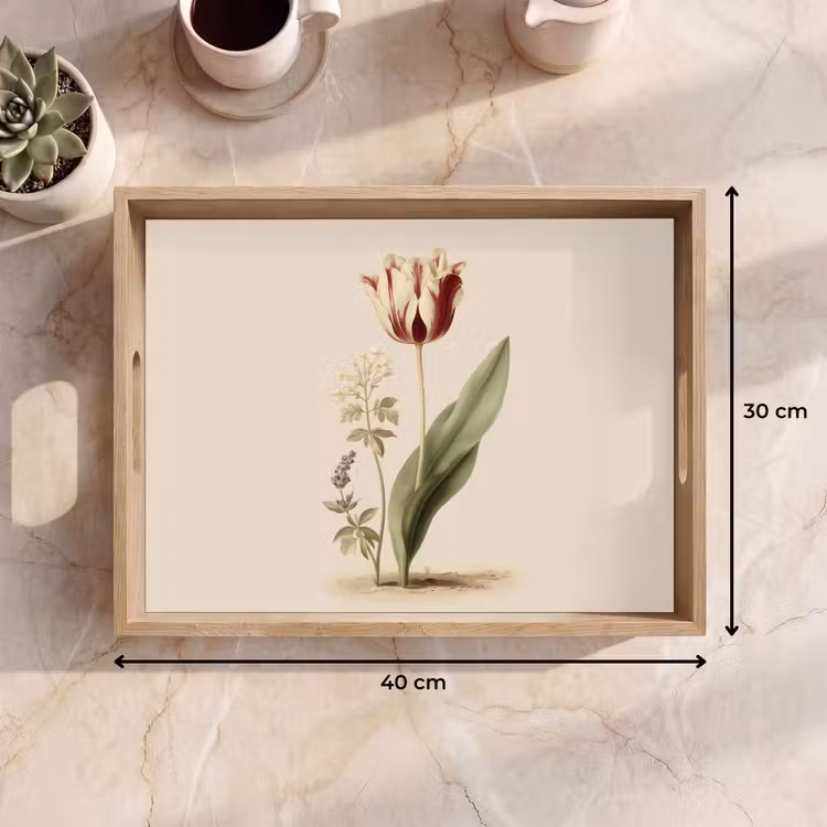 Bandeja - Tulipán - Minimalista - Beige — 7