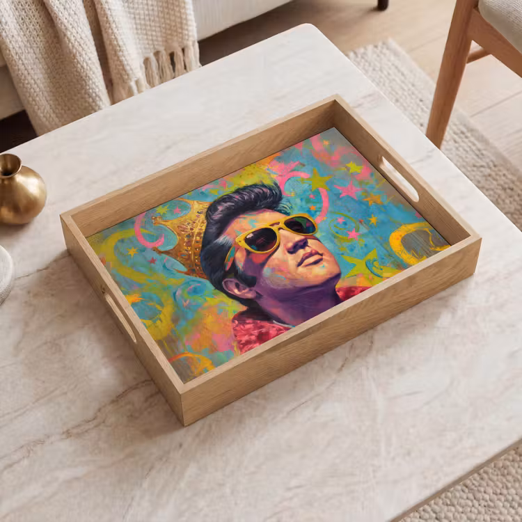 Bandeja - Retrato colorido - Corona - Estrellas — 2