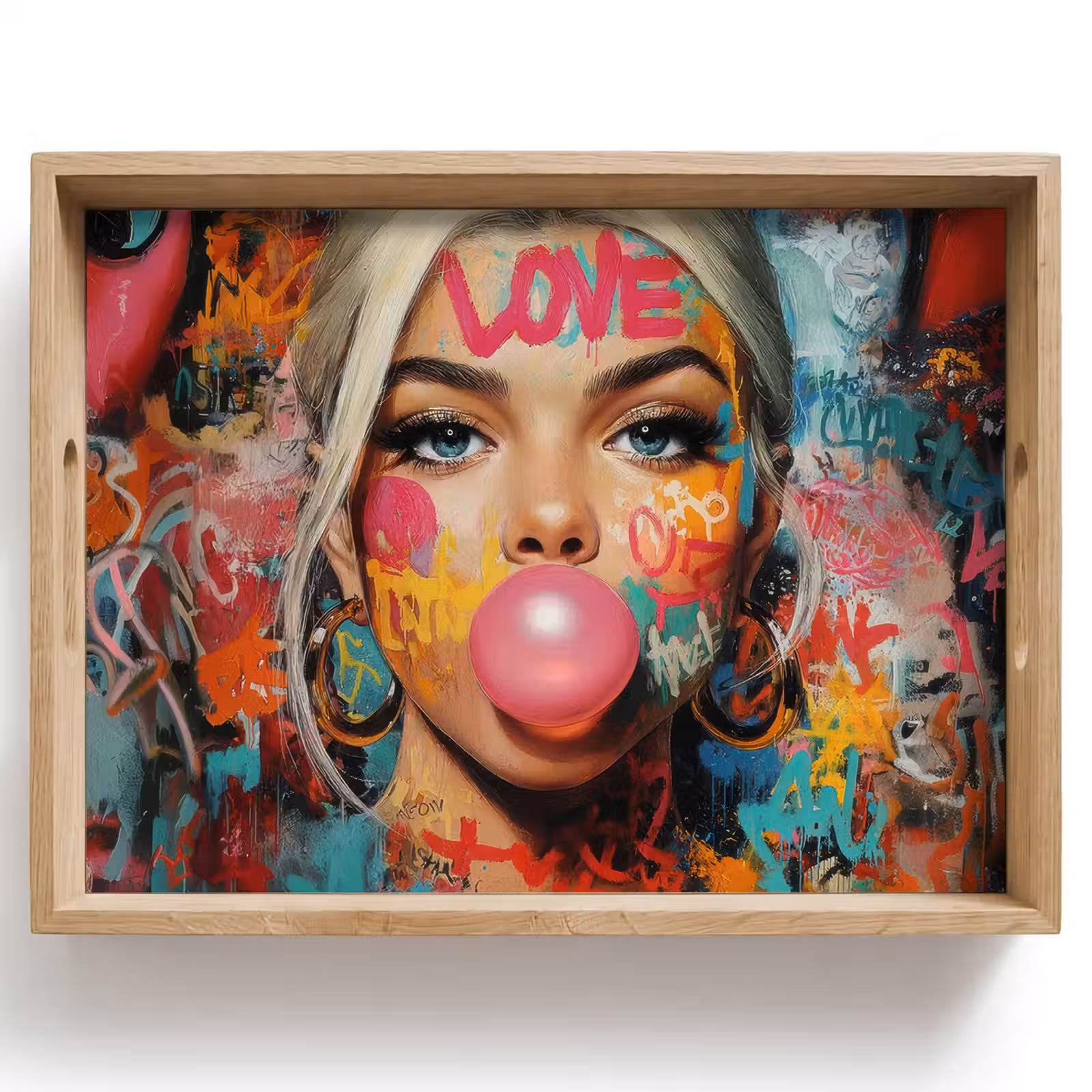 Bandeja - Mujer - Chicle - Graffiti - Amor — 1