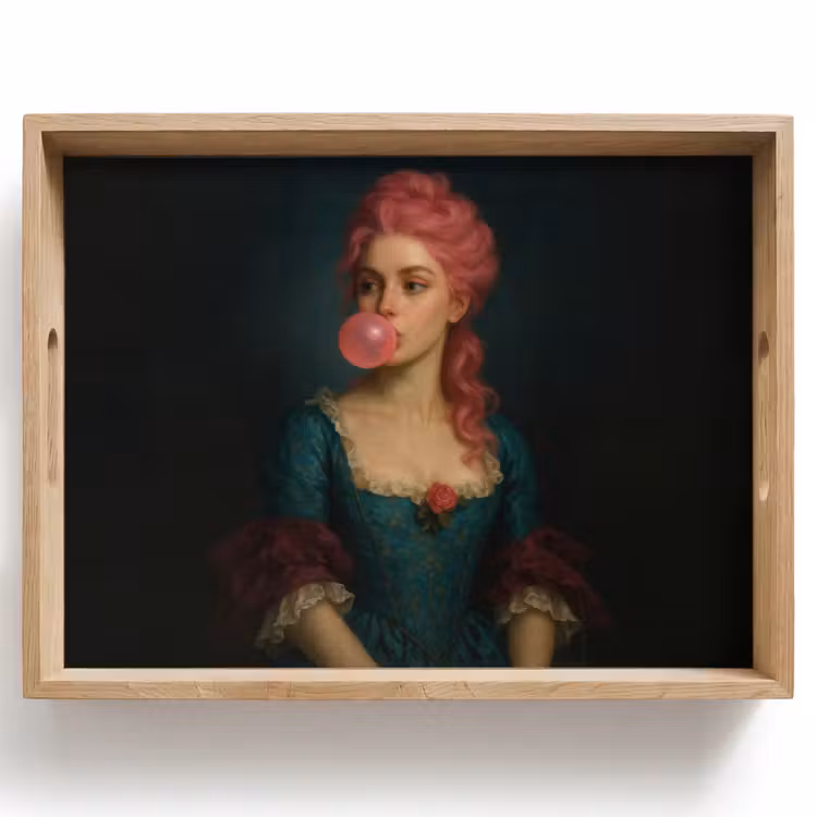 Bandeja - Mujer - Retrato - Chicle burbuja — 1