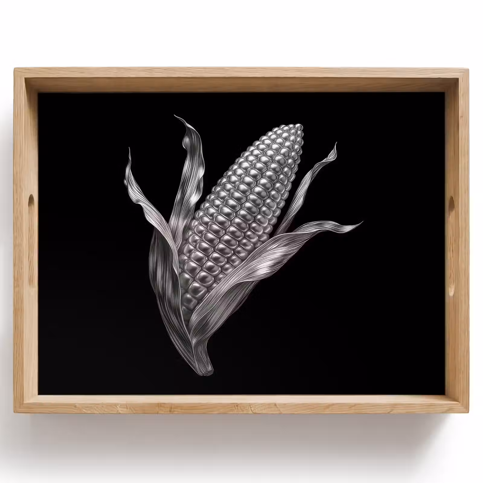 Bandeja - Mazorca - Metal brillante - Elegante — 1