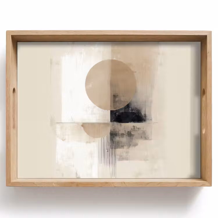 Bandeja - Círculo - Composición - Profundidad - Beige — 1