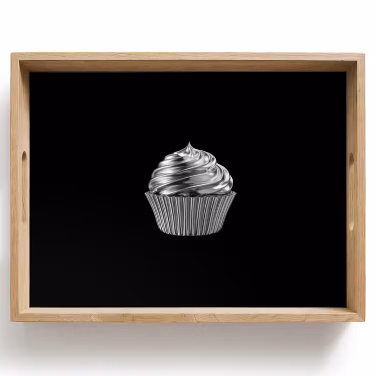 Bandeja - Cupcake - Lujoso - Plata — 1