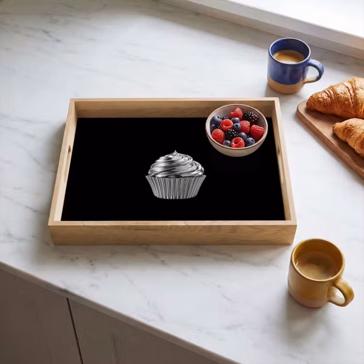 Bandeja - Cupcake - Lujoso - Plata — 3