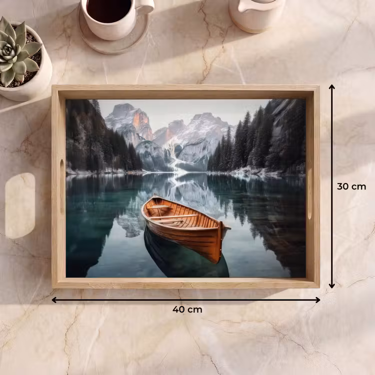 Bandeja - Barco - Montaña - Naturaleza - Agua — 7
