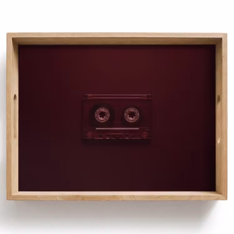 Bandeja - Cinta de casete - Burdeos - Vintage — 1