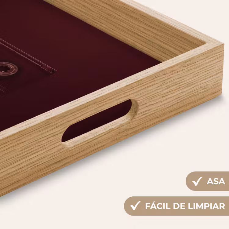 Bandeja - Cinta de casete - Burdeos - Vintage — 8
