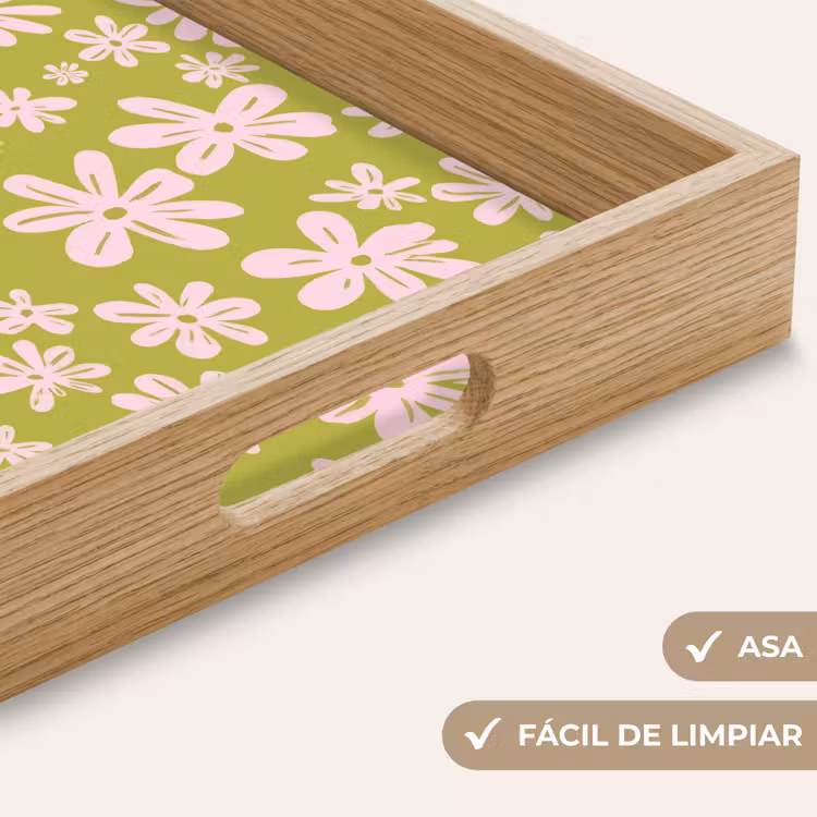 Bandeja - Flores - Rosa - Estampado — 8
