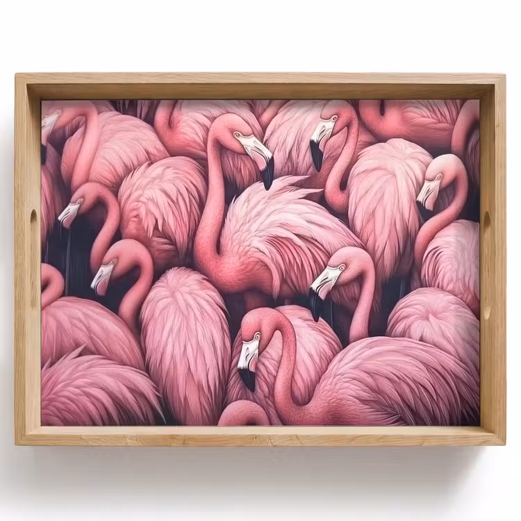 Bandeja - Flamingo - Rosa - Animales — 1