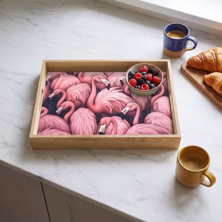 Bandeja - Flamingo - Rosa - Animales — 3