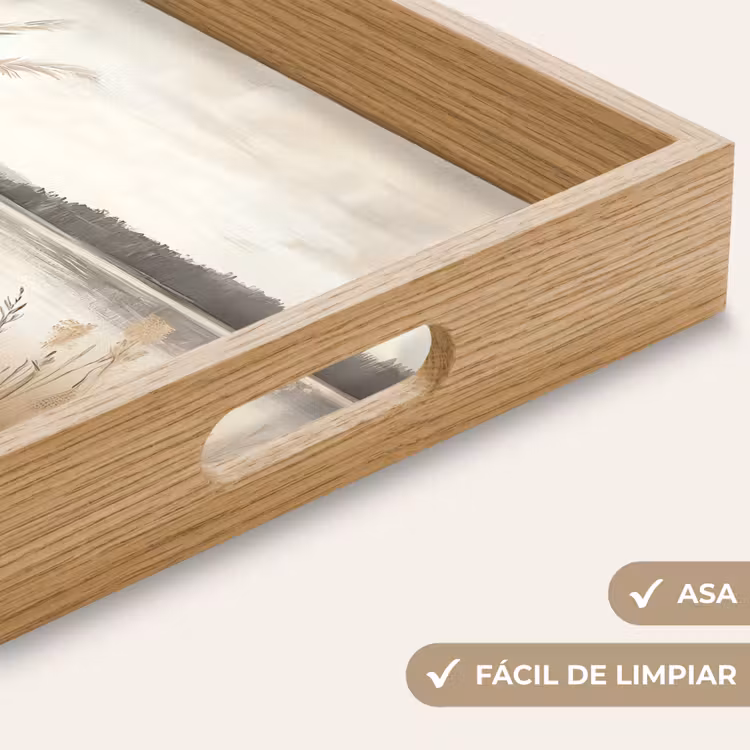 Bandeja - Lago - Agua - Naturaleza - Beige — 8