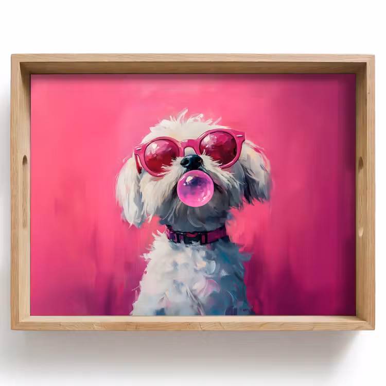 Bandeja - Rosa - Perro - Burbuja — 1