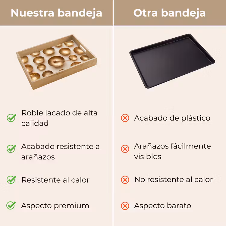 Bandeja - Simétrico - Oro - Bronce - Equilibrio — 9
