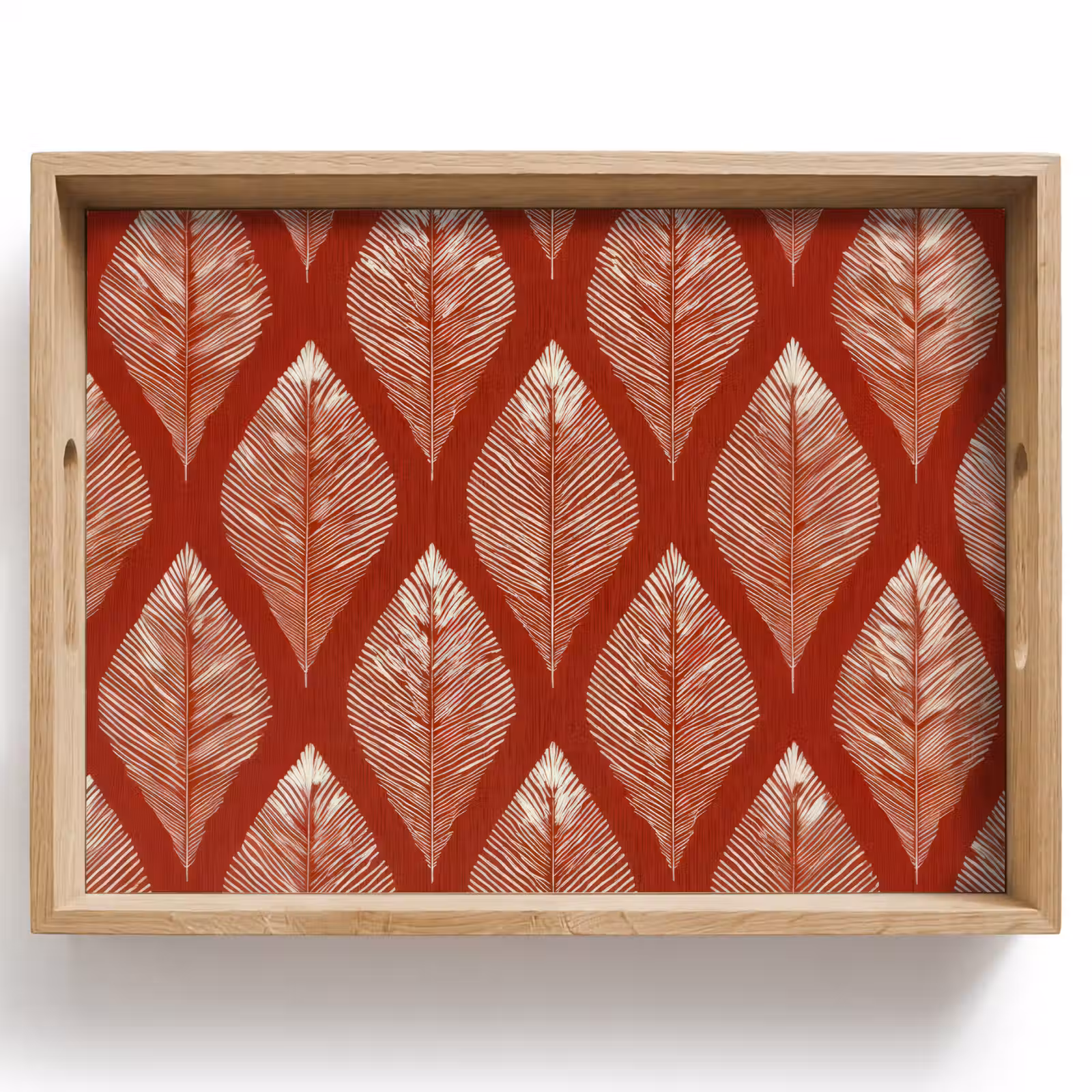 Bandeja - Hojas - Rojo - Elegante — 1
