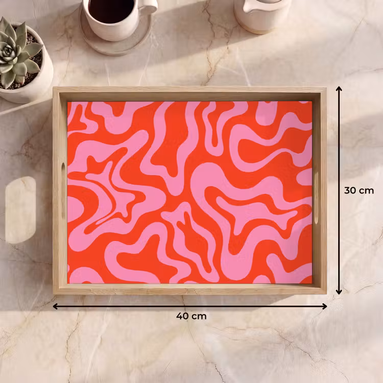 Bandeja - Abstracto - Patrón - Rojo - Rosa - Minimalista — 7