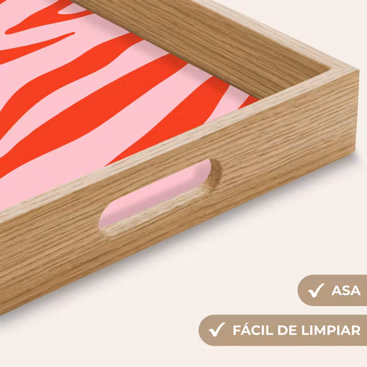 Bandeja - Estampado cebra - Rosa - Rojo - Animal print — 8