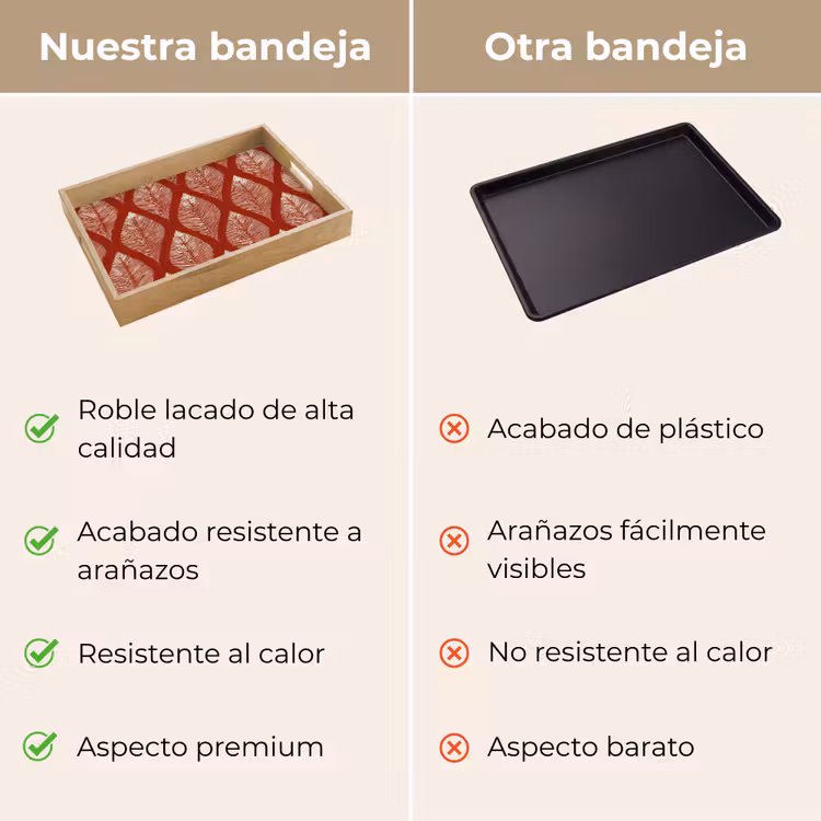 Bandeja - Hojas - Rojo - Elegante — 9