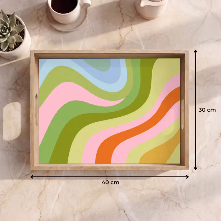 Bandeja - Líneas - Tonos pastel - Ondulado — 7