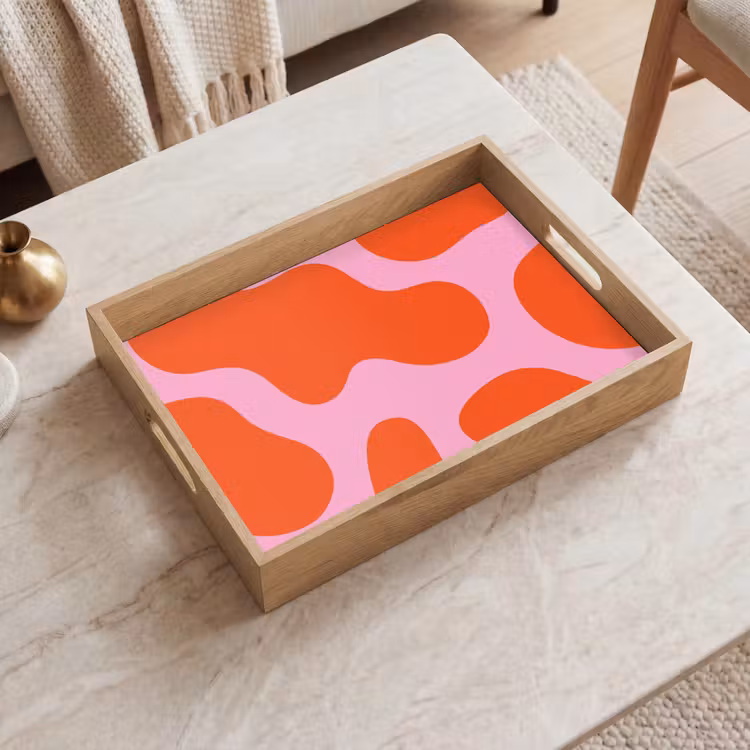 Bandeja - Manchas - Rojo - Rosa - Patrón - Minimalista — 2