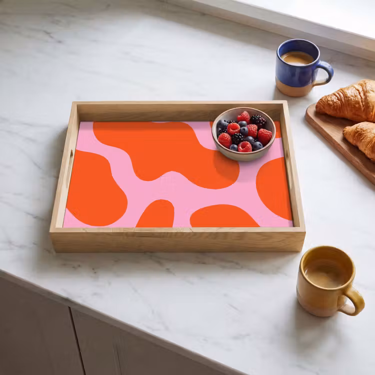 Bandeja - Manchas - Rojo - Rosa - Patrón - Minimalista — 3