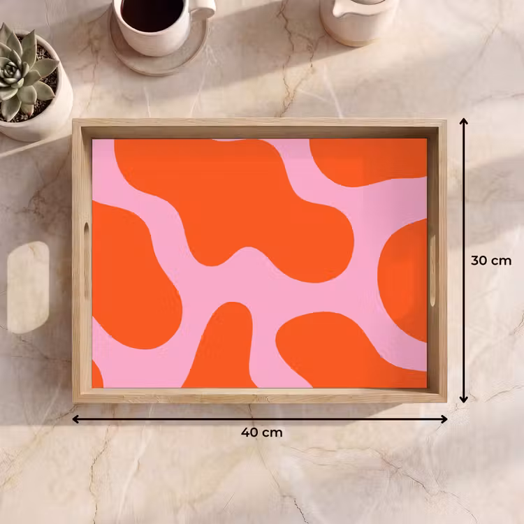 Bandeja - Manchas - Rojo - Rosa - Patrón - Minimalista — 7