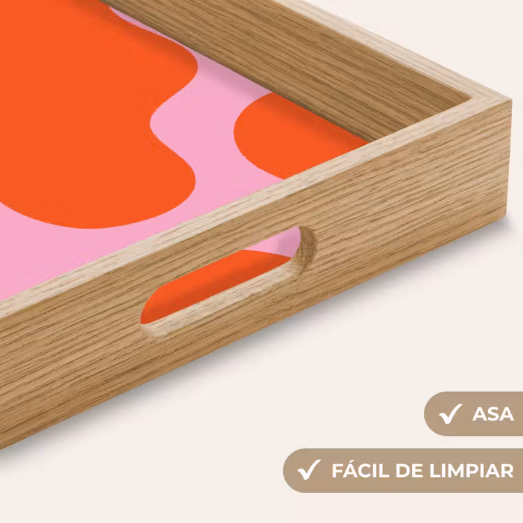 Bandeja - Manchas - Rojo - Rosa - Patrón - Minimalista — 8