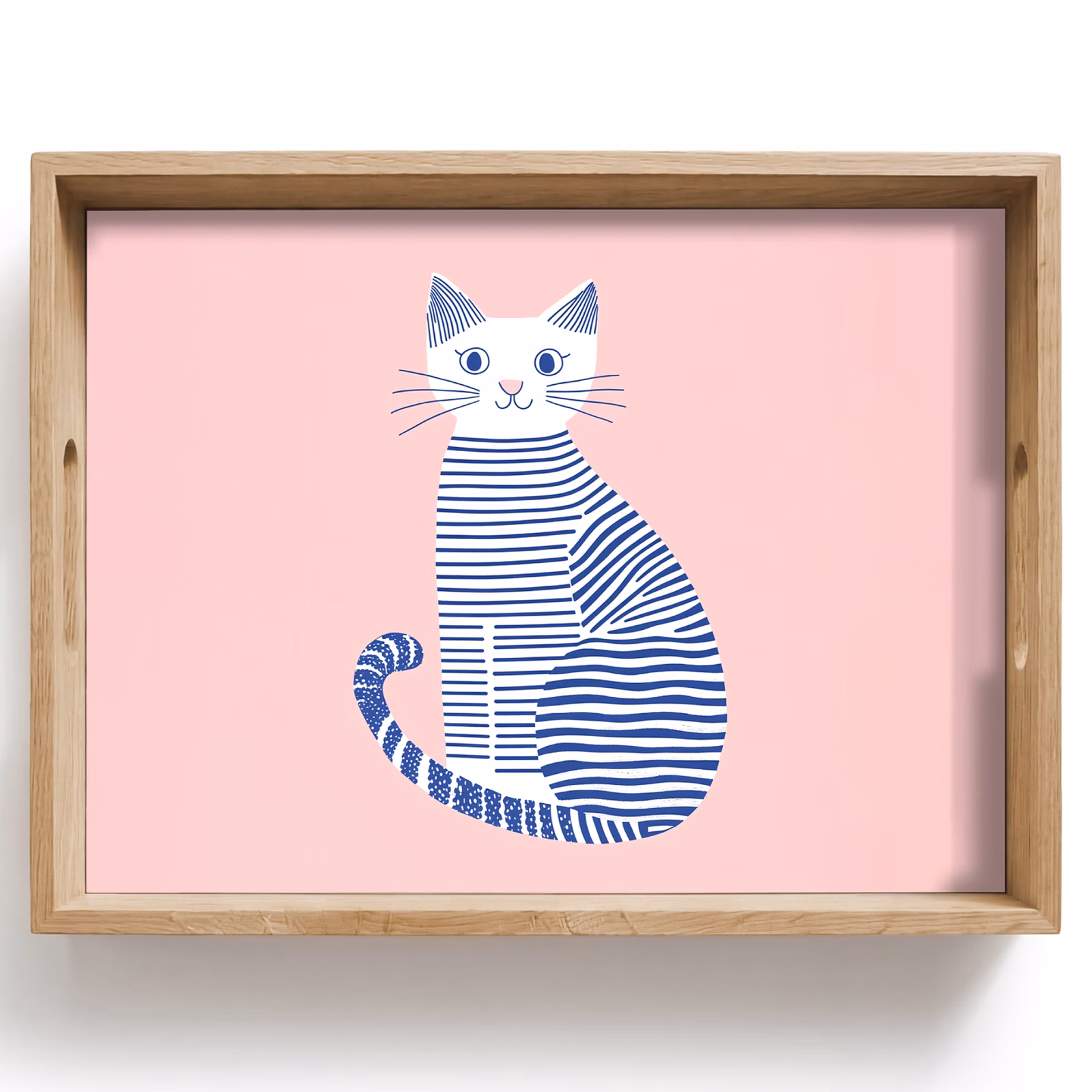 Bandeja - Gato - Ilustración - Minimalista - Rosa — 1