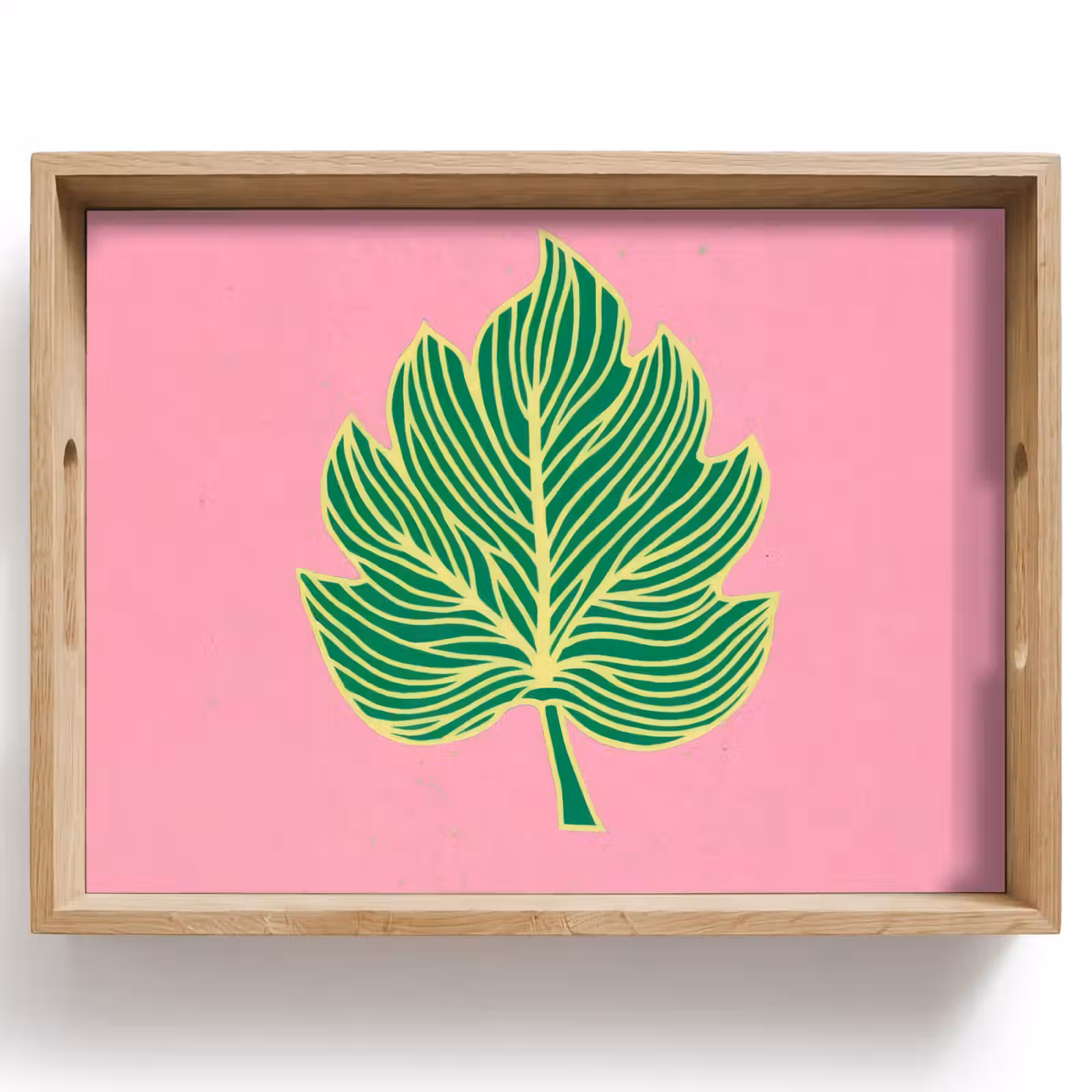 Bandeja - Hoja - Verde - Ilustración - Minimalista — 1